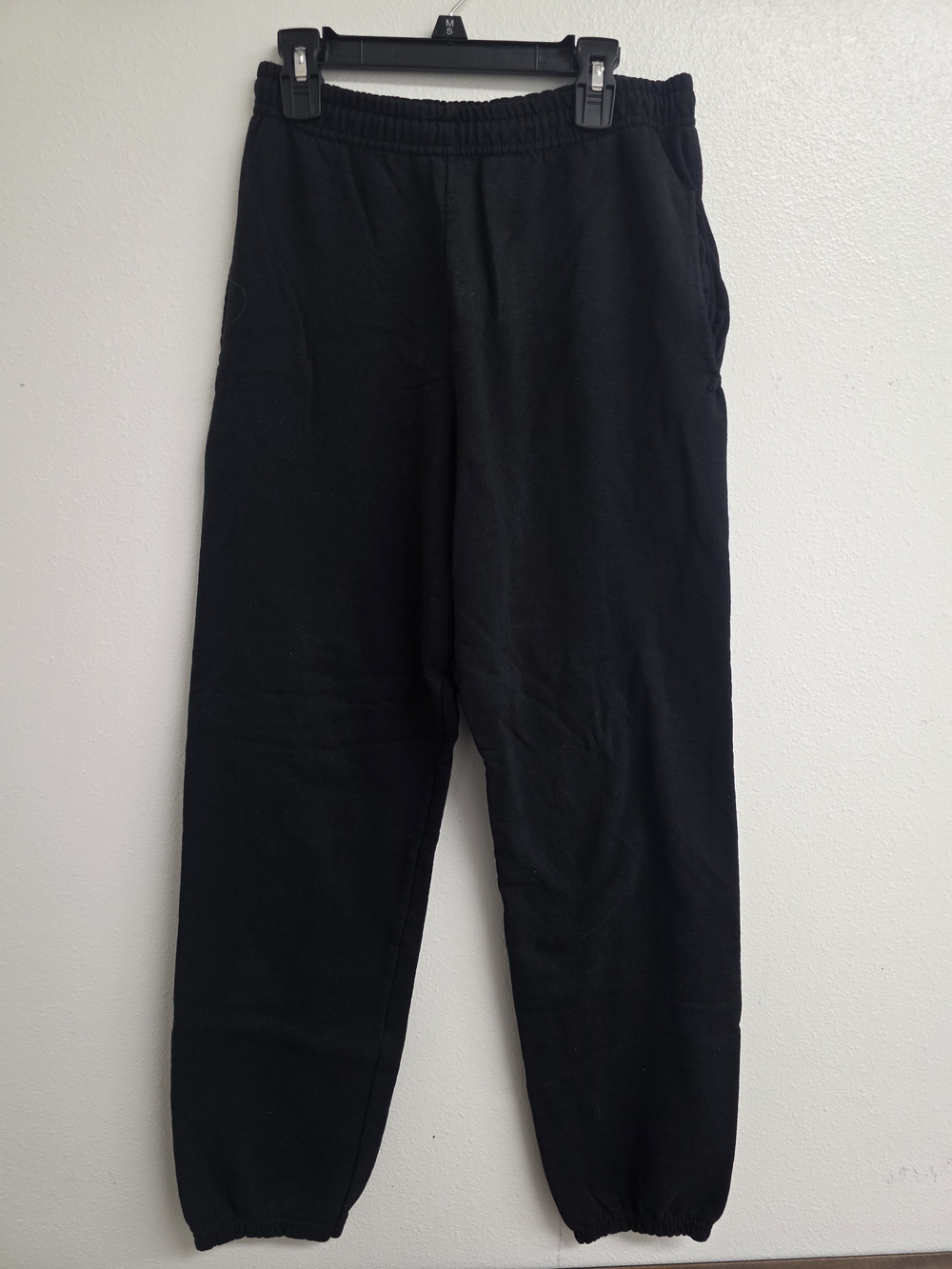 Athletic Works Black Elastic Waist Joggers (0729)